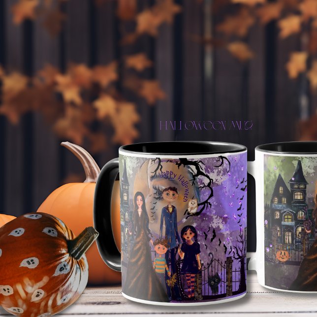 Gothic Haunted House Halloween Mug (Gothic Haunted House Halloween Mug)