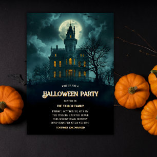 Gothic Haunted House Halloween Party Invitation