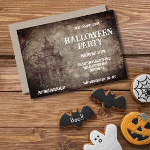Gothic Haunted House Halloween Party Invitation