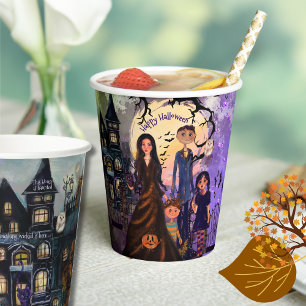 Gothic Haunted House Halloween Party Paper Cups