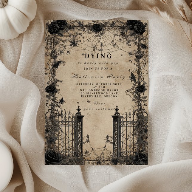 Gothic Haunted Manor Halloween Invitation (Creator Uploaded)