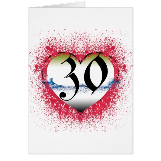 Gothic Heart 30th Gifts, (Front)