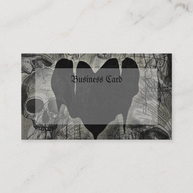 Gothic Heart Business Card (Front)