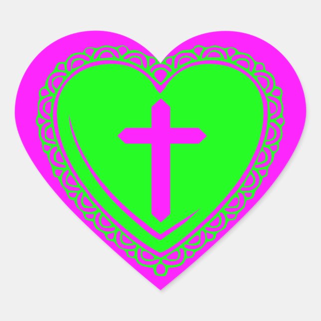 Gothic Heart & Cross Sticker (Front)