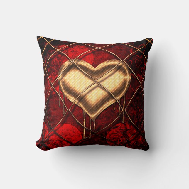Gothic Heart Custom Throw Pillow (Front)