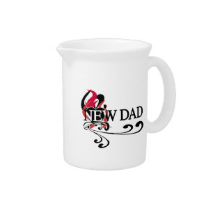 Gothic Heart New Dad T-shirts and Gifts Beverage Pitcher