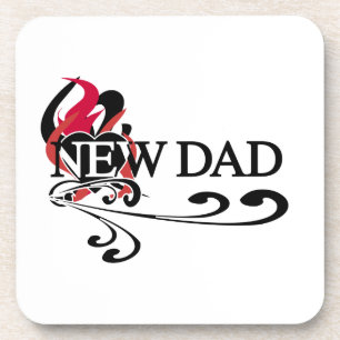 Gothic Heart New Dad T-shirts and Gifts Coaster