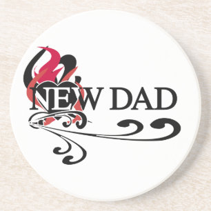 Gothic Heart New Dad T-shirts and Gifts Drink Coaster