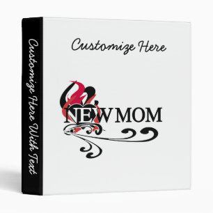 Gothic Heart New Mom T-shirts and Gifts 3 Ring Binder