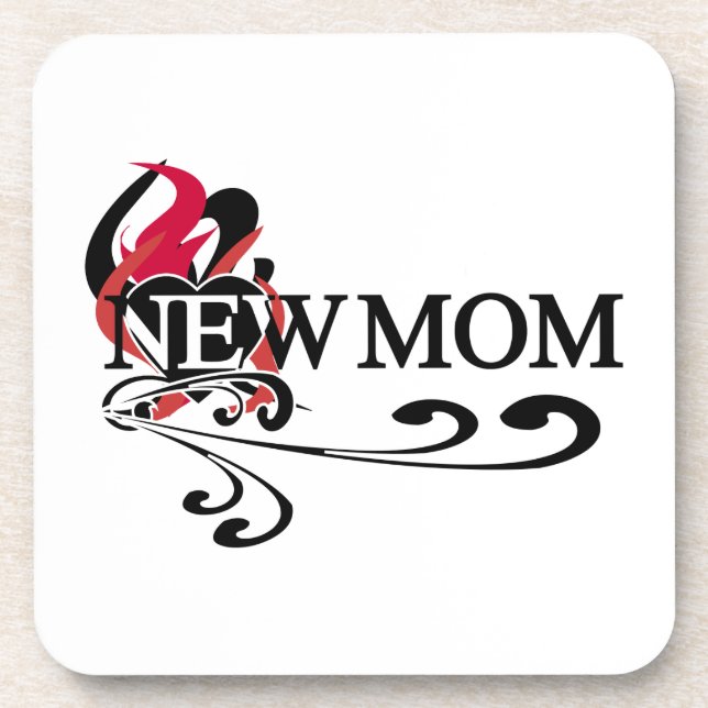 Gothic Heart New Mom T-shirts and Gifts Beverage Coaster (Front)