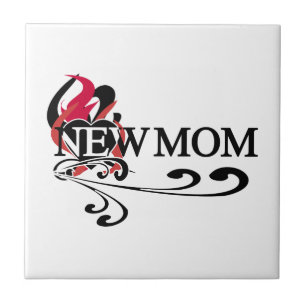 Gothic Heart New Mom T-shirts and Gifts Ceramic Tile