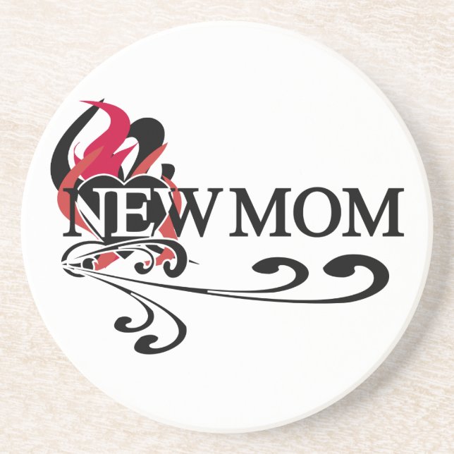 Gothic Heart New Mom T-shirts and Gifts Drink Coaster (Front)