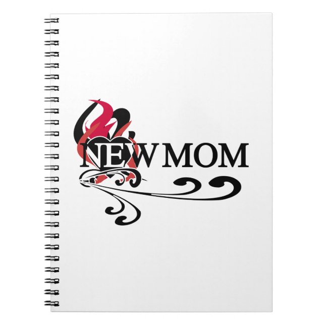 Gothic Heart New Mom T-shirts and Gifts Notebook (Front)