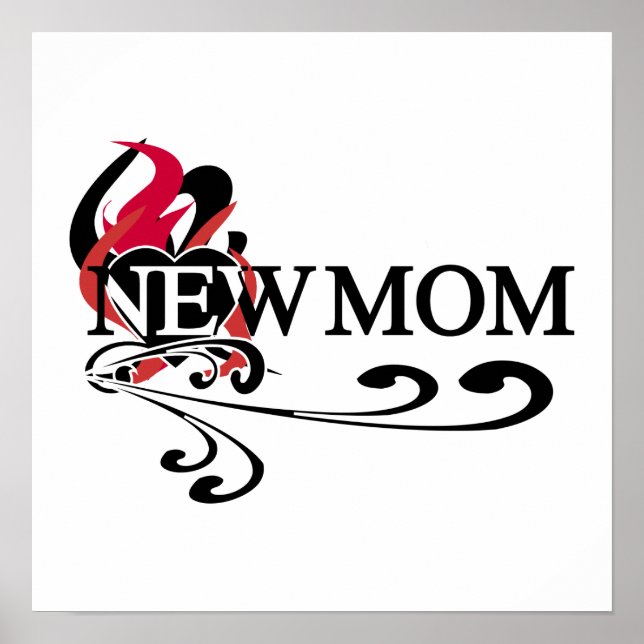 Gothic Heart New Mom T-shirts and Gifts Poster (Front)
