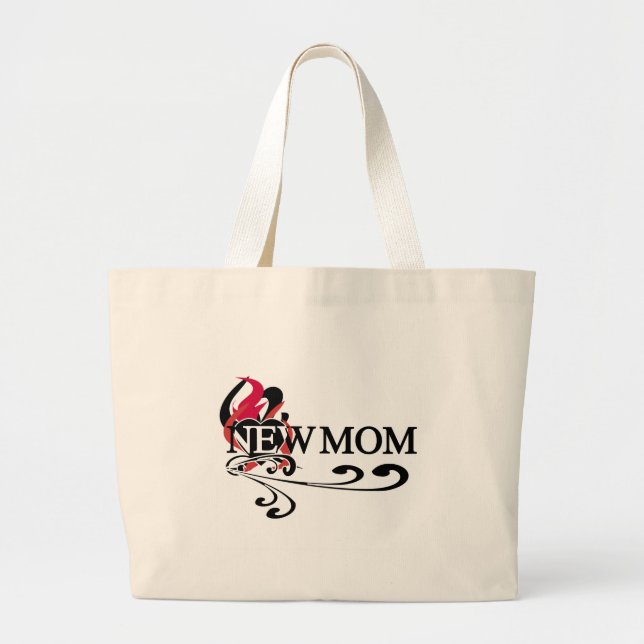 Gothic Heart New Mom Tshirts and Gifts Large Tote Bag (Front)