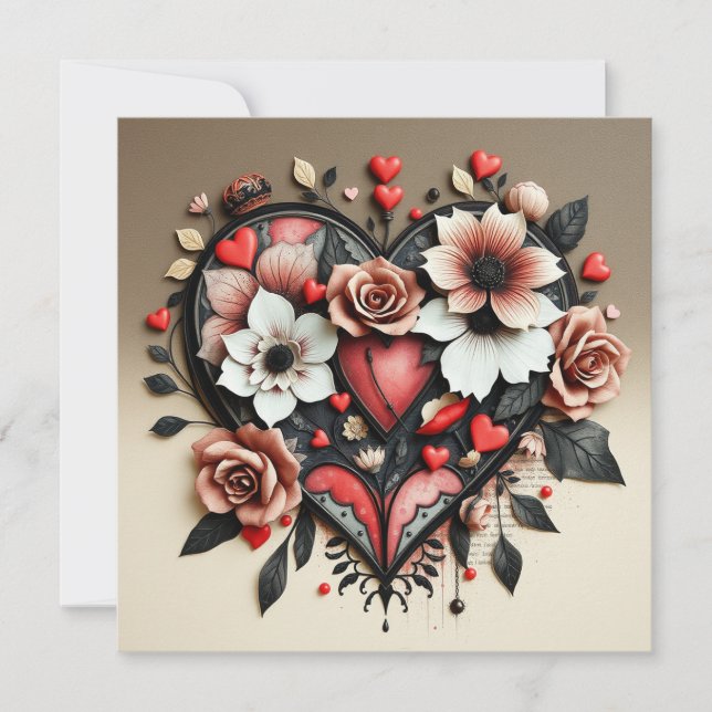 Gothic Heart Note Card (Front)