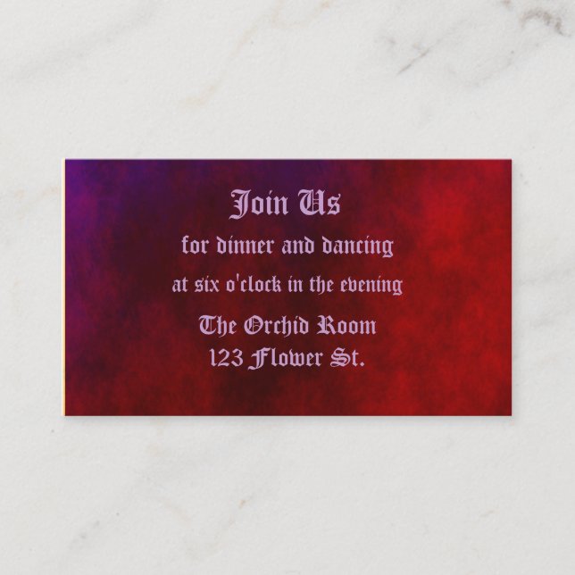 Gothic Heart Reception Cards (Front)