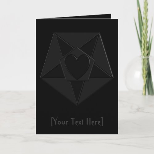 Gothic Heart  Star Pentathing Card