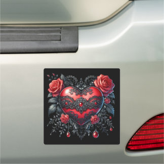Gothic Heart Valentine Car Magnet