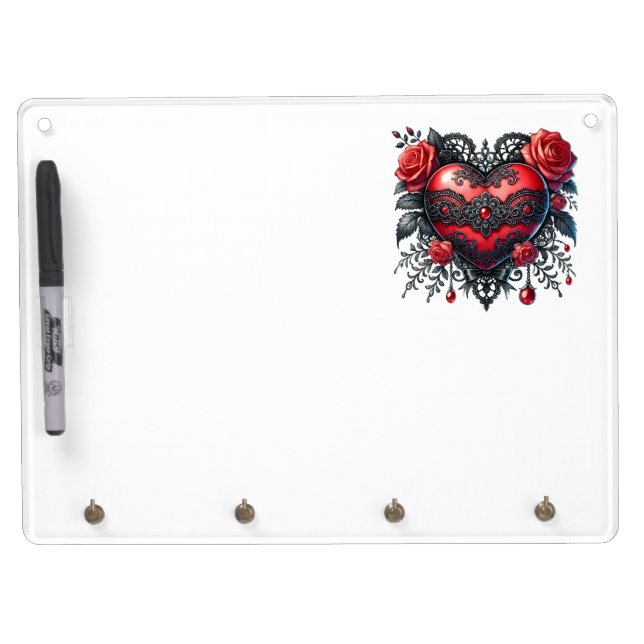 Gothic Heart Valentine Dry-Erase Board (Front)