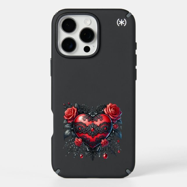 Gothic Heart Valentine iPhone Case (Front)