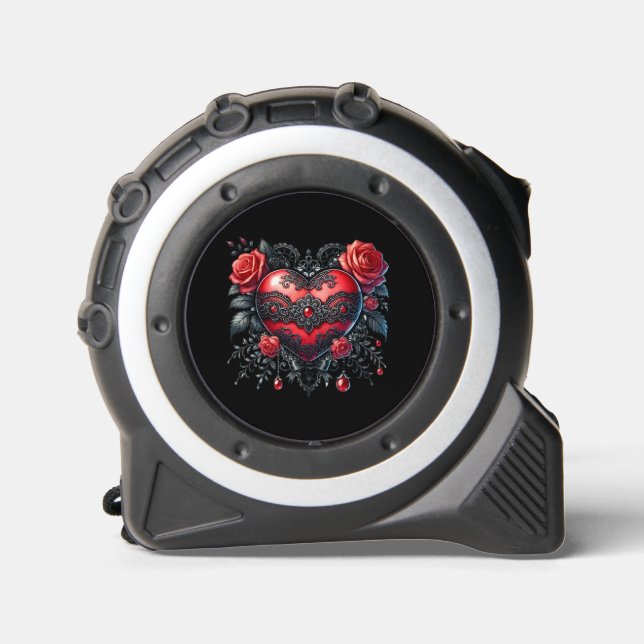 Gothic Heart Valentine Tape Measure (Front)