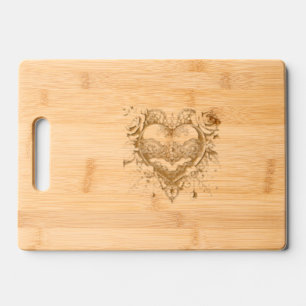 Gothic Heart Valentine Wooden Cutting Board