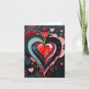 Gothic Heart Valentines  Card