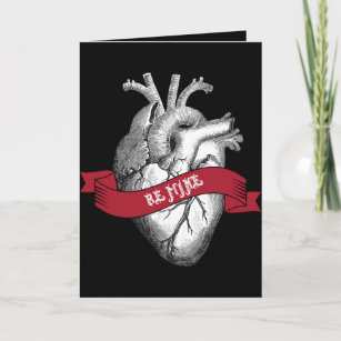 VALENTINE CARD 5X7 Gothic Greeting Card Dark Heart 