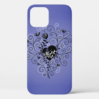 Gothic Heart With Band-Aid Purple iPhone 12 Case