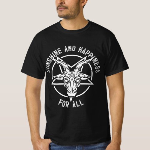 Gothic Heavy Metal Dark Rock Sunshine And Happines T_Shirt
