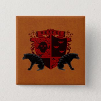 Gothic Heraldry Dracula Coat Of Arms Button Flair by sfcount at Zazzle