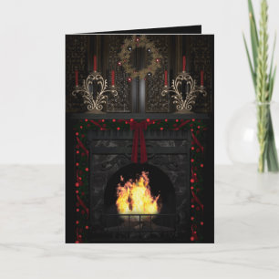 Gothic Holidays - Fireplace Holiday Card