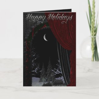 Gothic Holidays - Winter Landscape Doorway Holiday Card