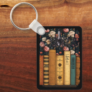 Gothic Horror Books Keychain