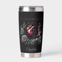 Gothic Horror Heart With Candles Personalized