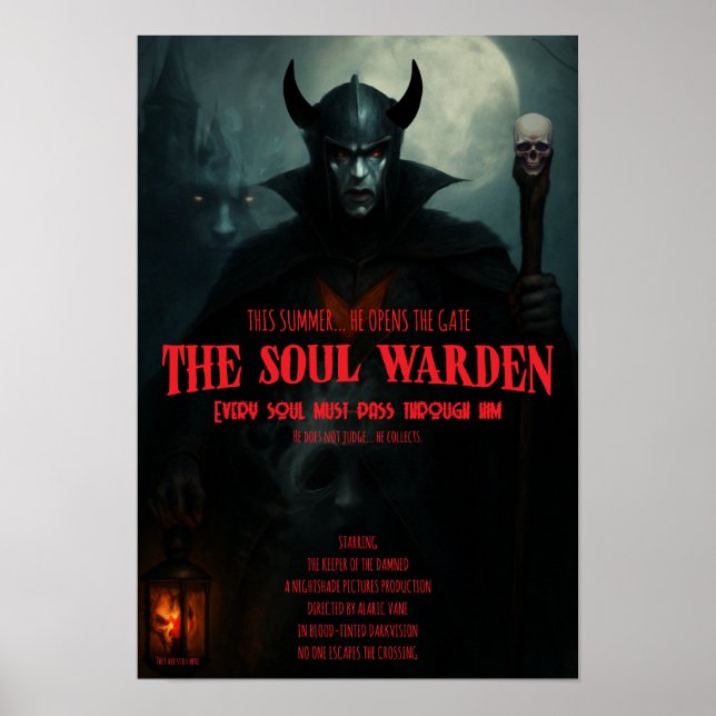 Gothic Horror Poster Soul Warden Wall Art Poster (Front)