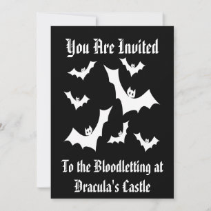 Gothic Horror Vampire Bats Invitation