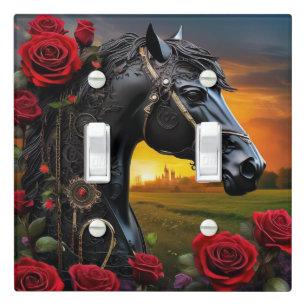 **Gothic horse Light Switch Cover
