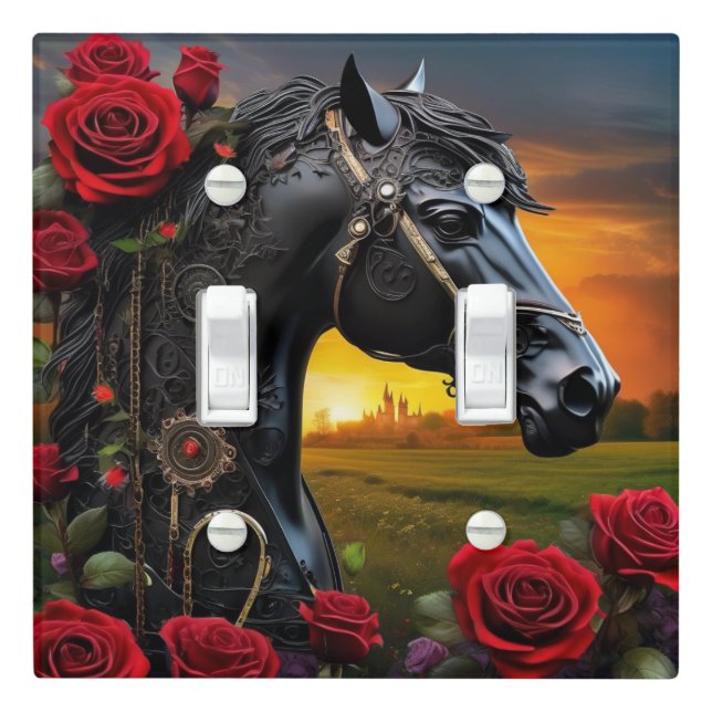 **Gothic horse  Light Switch Cover (In Situ)