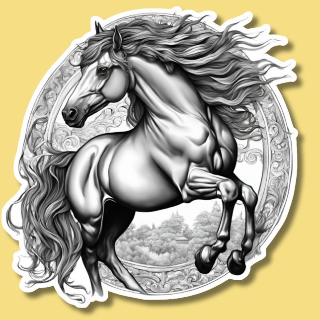 Gothic Horse Waterproof  Sticker (Creator Uploaded)
