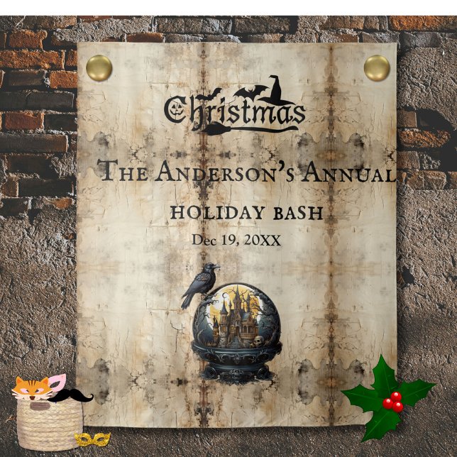 Gothic House Christmas Party Picture Backdrop (Creator Uploaded)