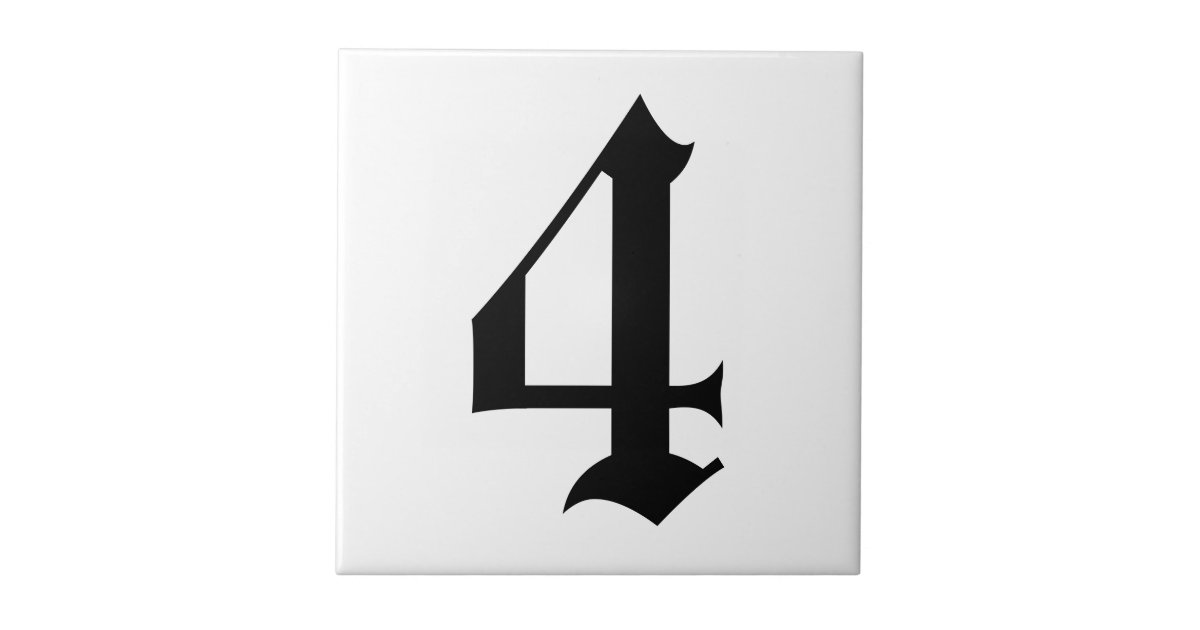Gothic house number tiles 2