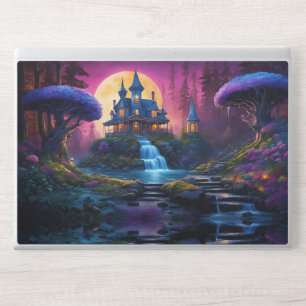 Gothic House on Hill with Waterfalls HP Laptop Skin