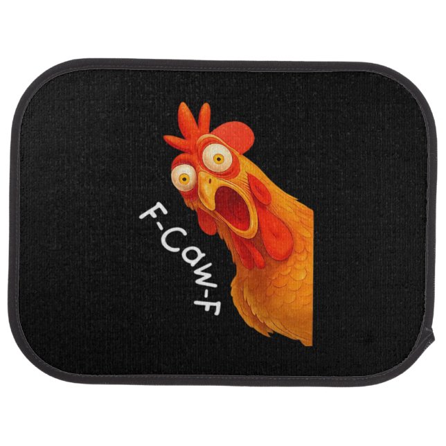 Gothic Humor Funny F Caw F Crow Design Car Floor Mat (Rear)