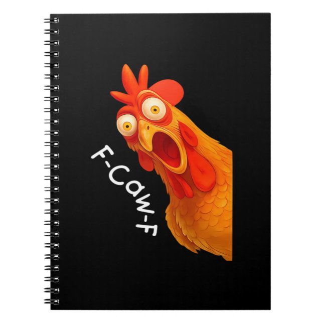 Gothic Humor Funny F Caw F Crow Design Notebook (Front)