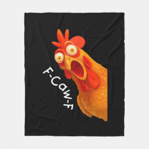 Gothic Humor Funny F-Caw-F Crow Fleece Blanket