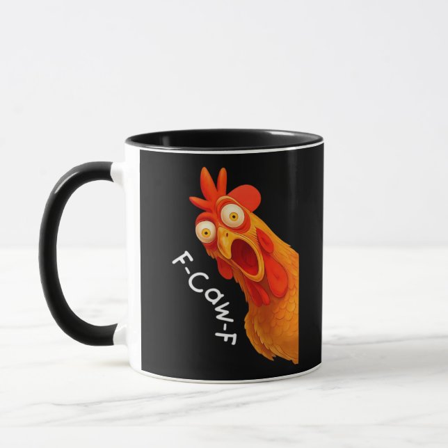 Gothic Humor Funny F-Caw-F Crow Mug (Left)