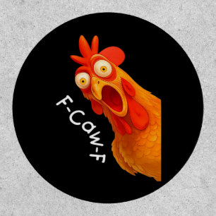 Gothic Humor Funny F-Caw-F Crow Patch
