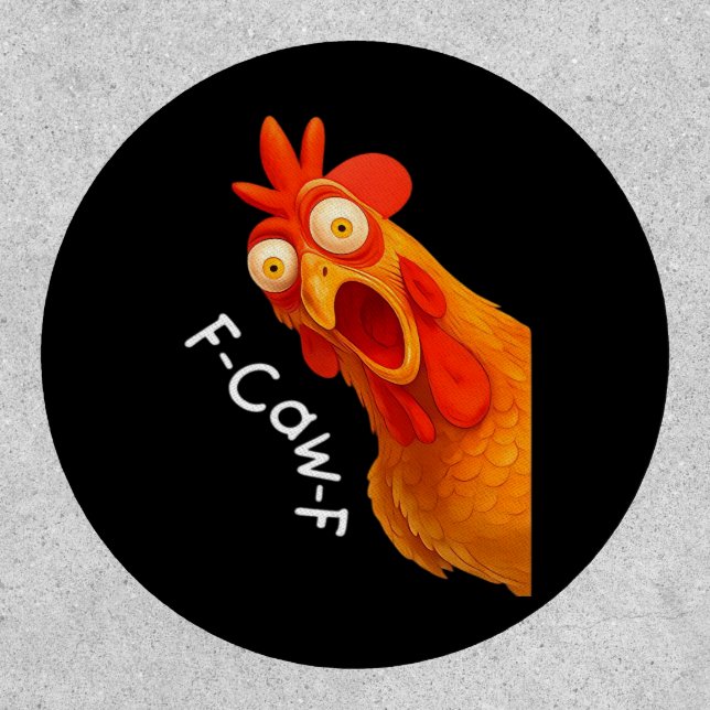 Gothic Humor Funny F-Caw-F Crow Patch (Front)